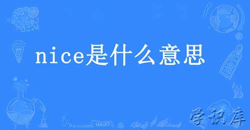 nice什么意思，解释nice中文的含义